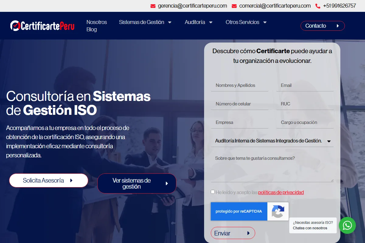 Vista previa de Certificarte Perú